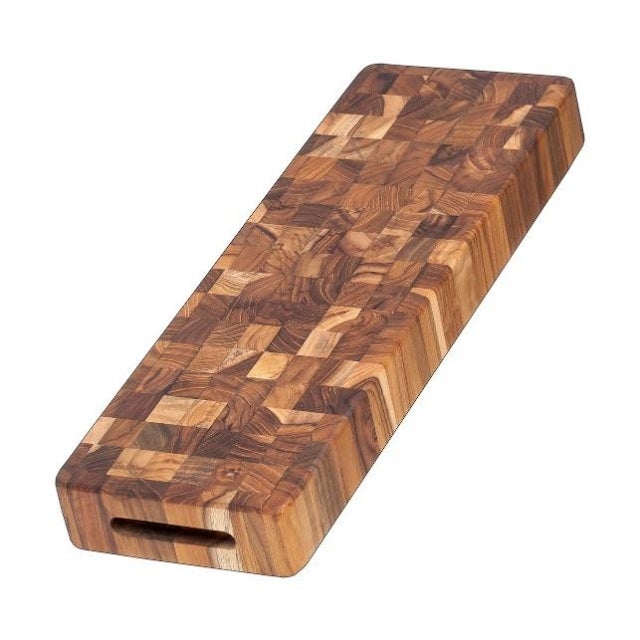 Mountain Woods Large Organic Hardwood Acacia Cutting Board w/ metal handle  - 14.5